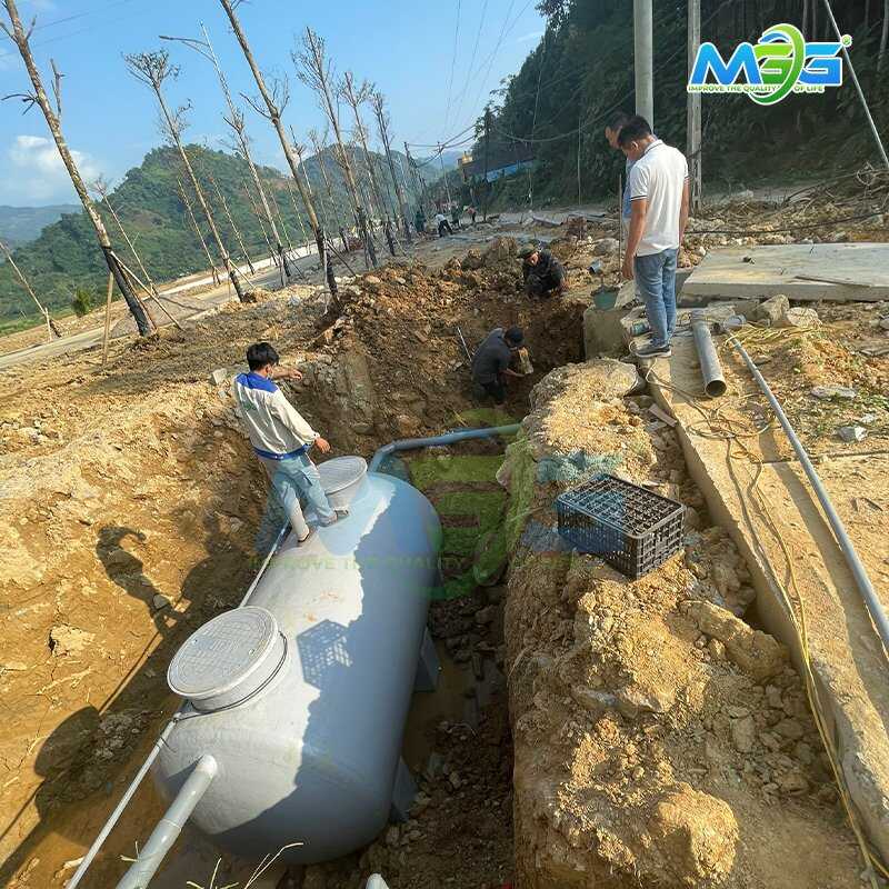 Kỹ thuật GMC Vina thực hiện lắp đặt thiết bị xử lý nước thải